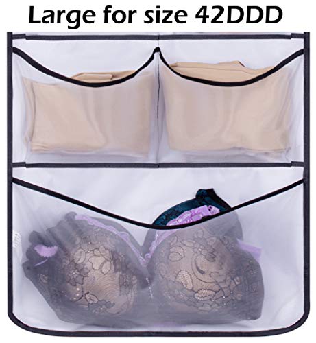 image for MISSLO Durable Hanging Closet Double Sided Bra Stocking Clothes Socks 