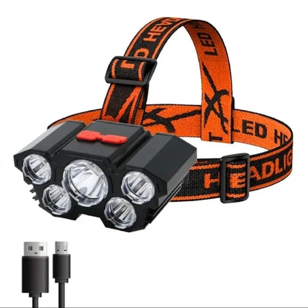 LED Headlamp, 5-in-1, for Camping, Trekking, Hiking, Cycling, and Mining Work-picture-23