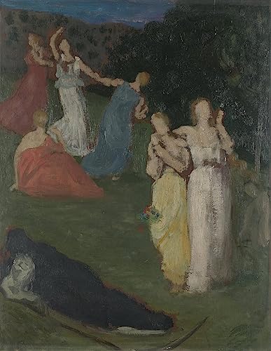 Affiche impression d'art tableau La Mort et la jeune fille Puvis De Chavannes décoration murale