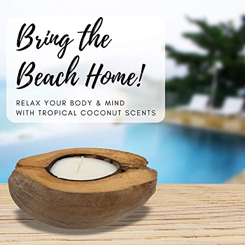 My Tropical Life Coconut Candle For Home | Coconut Scent And Smell | Large Shell Double Wicks| Hawaiian | Tiki Bar Design | Soy Blend Wax #TOP2