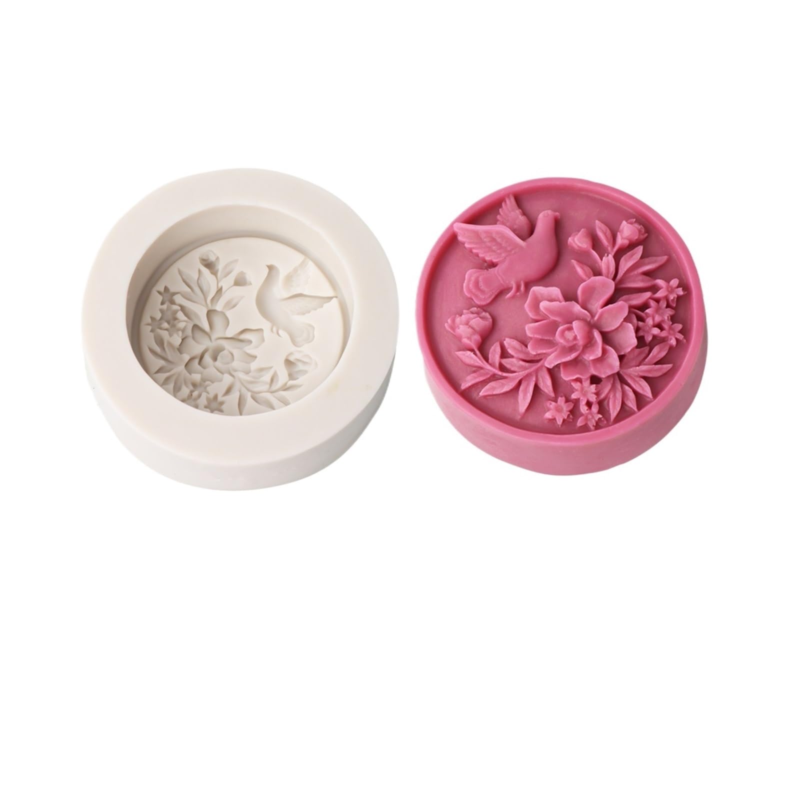 Peony Flower Silicone Candle Mold DIY Floral Soap Candles Resin Crafts Aroma Plaster Casting Tool for Making Soaps Bar(Floral Mold 3)