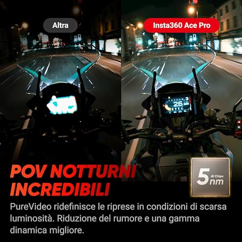Ace Pro - Action cam impermeabile Co-disegnata con Leica, sensore da 1/1.3" e riduzione del rumore per una qualità d'immagine imbattibile, 4K120fps, schermo orientabile da 2,4" e funzioni AI - Gadget - Immagine 1