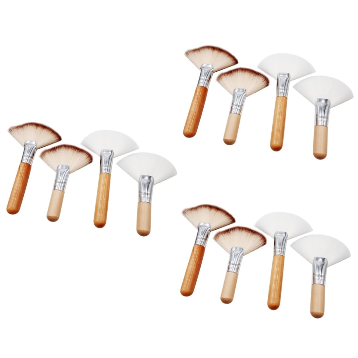 Didiseaon 12 Piezas brocha para polvos sueltos brocha para maquillaje resaltadores pinceles maquillaje para tratamientos faciales cepillar iluminadores maquillaje constituir