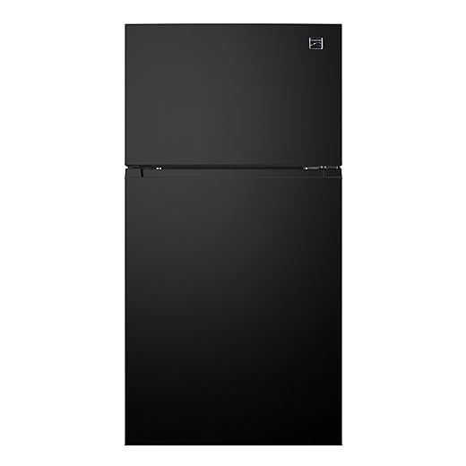 Kenmore 33 in. 20.5 cu. ft. Capacity Refrigerator/Freezer Full-Width Adjustable Glass Shelving, Humidity Control Crispers, Black