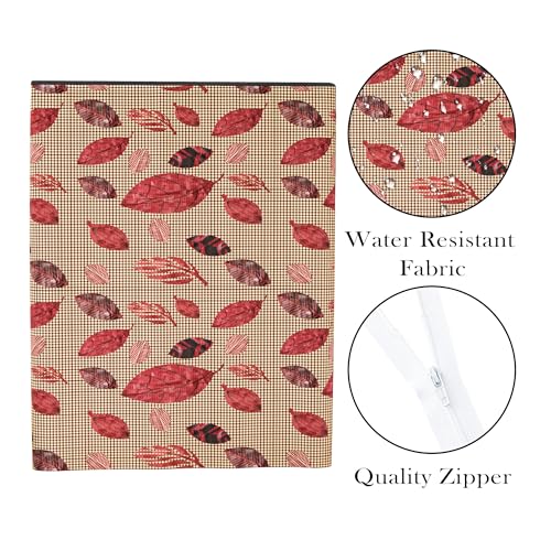 Image of Kuber Industries Washing Machine Cover | Semi-Automatic Washer Covers | Ideal For 6 kg, 6.5 kg, 7 kg & 7.5 kg | Waterproof & Dust-Proof Machine Cover | Leaf Print | Brown