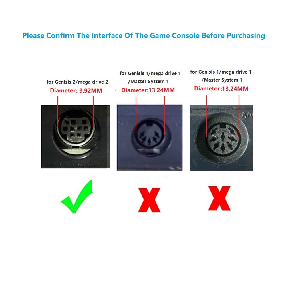 1.8 m/6 pieds RCA Câble Audio Vidéo Câble de Connecteur 9 broches pour Genesis 2 3