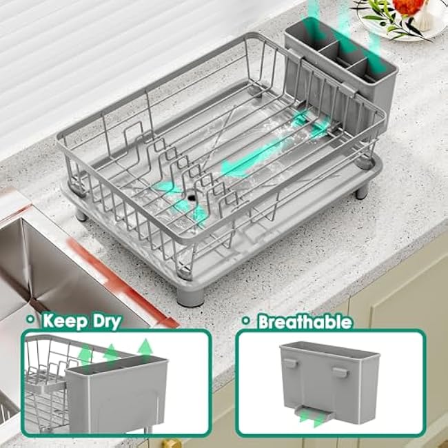 4 Pcs Stackable Wire Baskets for Pantry Organizers and Storage,Dish Drying Rack,Save 70% of space