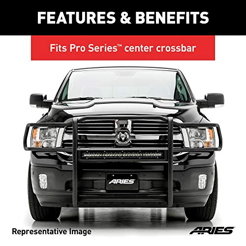 Image of ARIES PC30OB Pro Series 30-Inch Black Steel Grille Guard Light Bar Cover Plate