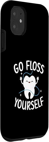 Miniatura 3 de iPhone 11 Go Floss Yourself Odontología Dentista Dientes Higienista Dental Case