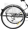 Kcolic 26 Inch Tricycle Adult 6 Speed Tricycle with Shopping Basket 3 Wheel Bicycle Tricycle for Adults City Bikes Black 26inch #3
