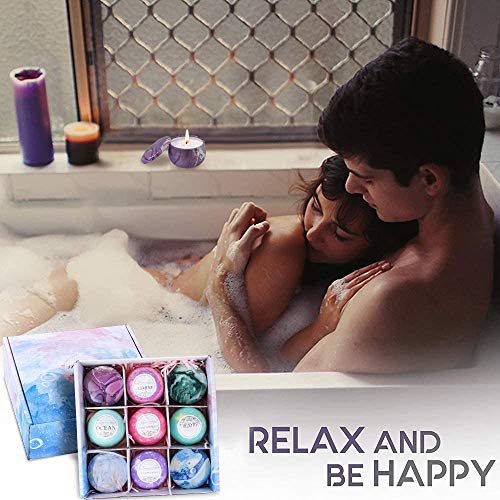 Bath Bombs Gift Set - 5 Large Fizzy Spa Bombs with 4 Scented Candles for Women - Moisturizing Bubble Bath with Essential Oils for Valentine's, Birthday Gifts - Image 4