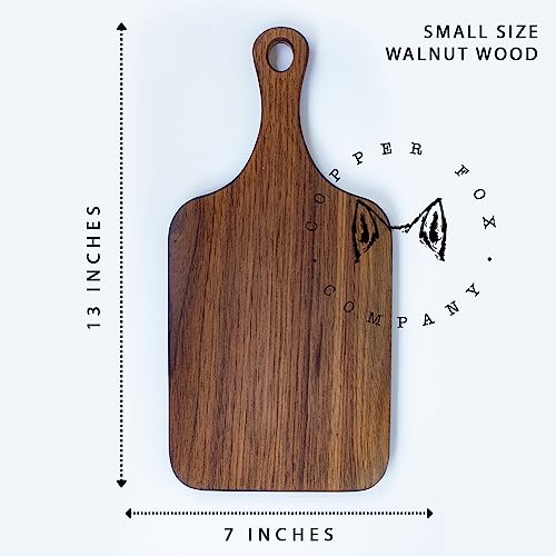 Tabla de cortar personalizada de madera nogal con mango miniatura 3