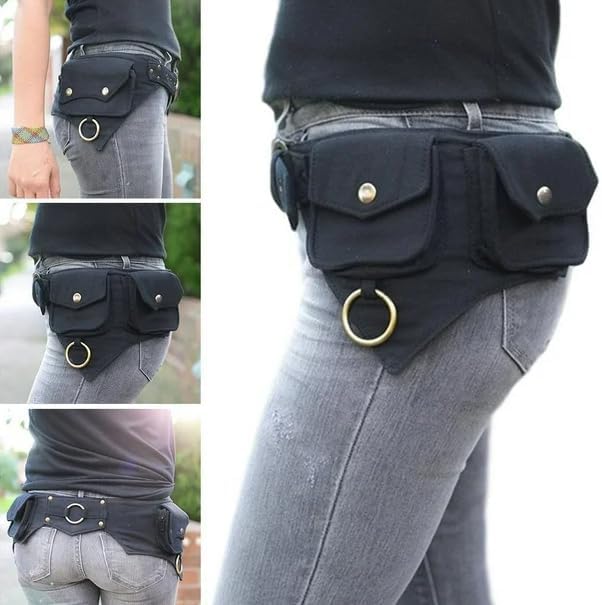 GK-O Womens Medieval Waist Bag Steampunk Hip Belt Pouch Outdoor Sports Pack - Image 3