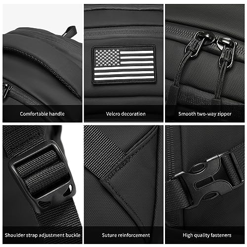 Image of Military tactical backpack, backpack for men black small tactical assault bag