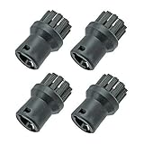 First4spares Round Brush Nozzle Attachment for Karcher Steam Cleaner (Pack of 4)
