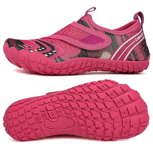 Image of UBFEN Kids Water Shoes for Boys Girls Quick-Dry Swim Aqua Socks | Lightweight, Barefoot-style, Perfect for Water parks, Beach, Pool, Kayak, Creek Hiking, Camping, Toddler, Little Kid, Big Kid