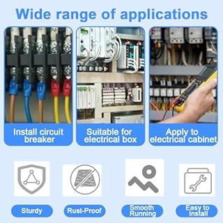 WUSJCOF 4 Pièces Rail en Aluminium, Antirouille et Porteur, Rainure en U, Pour Installation des Équipements Électriques Modulaires, Disjoncteurs Électriques et Rail (Longueur 200 mm)