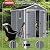 Keter Manor 6x8 Ft All-Weather Heavy-Duty Resin Outdoor Storage Shed with Double Lockable Doors, Floor Panel, & Built-in Ventilation, Light Grey