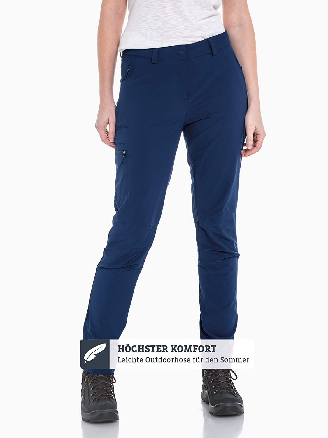 Schöffel Damen Pants Ascona, leichte Wanderhose für Frauen, vielseitige Outdoor Hose mit optimaler Passform und praktischen Taschen