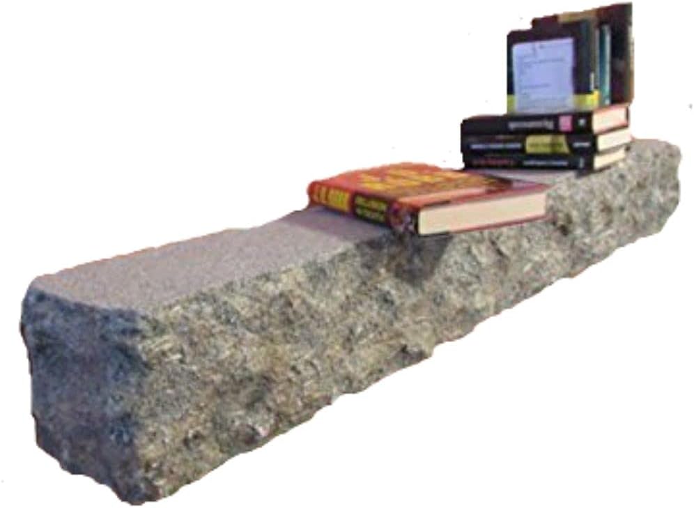 Floating mantel/shelf - 48 x 6,5 x 6 inches - imitation of stone, super easy installation, hanging hardware included.