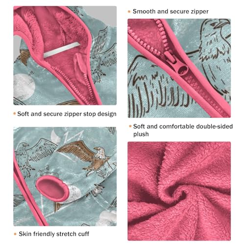 Girls Boys Fleece Jacket Coat for Toddler with Pockets, Zip Up Hoodie Winter Warm Outerwear Size 3T-10T3