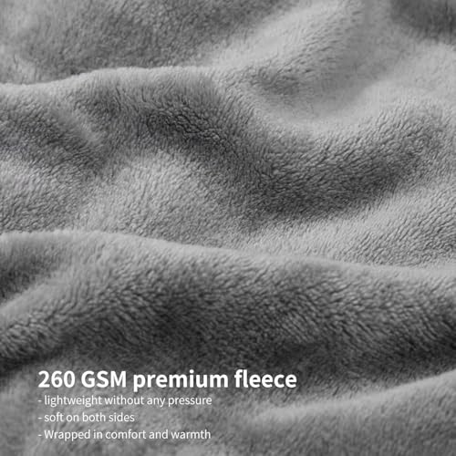 Aisbo Kuscheldecke Flauschig Decke Grau - Fleecedecke Warme Sofa Decke für Winter, Kuschlige Wohndecke Hellgrau Kinder Weich als Wohnzimmer, Blanket 130x150 cm Klein Couchdecke