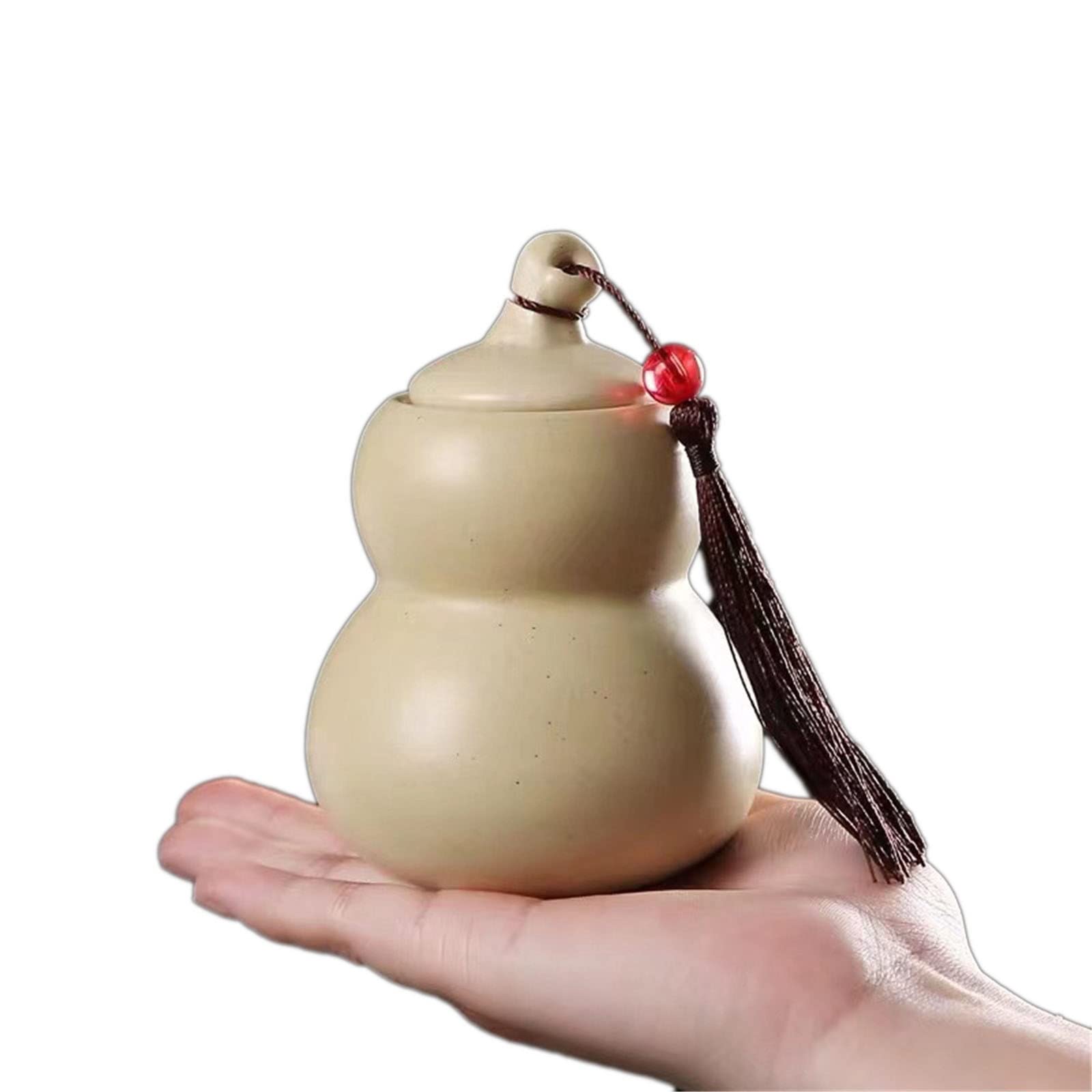 FZYOZZDPASL Ceramic Tea Canister Creative Rough Ceramic Sealed Tea Caddy for Coffee, Spices(Beige)