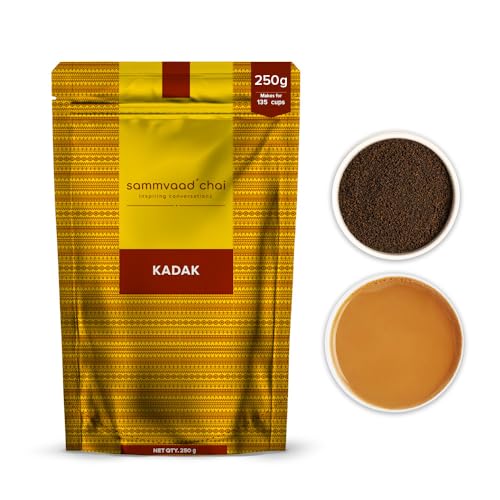 Image of Sammvaad Premium Kadak CTC Chai - 250g | Strong & Aromatic Assam Tea | Graded CTC Tea for Rich Flavor | Makes 135 Cups | Freshness Sealed Pack