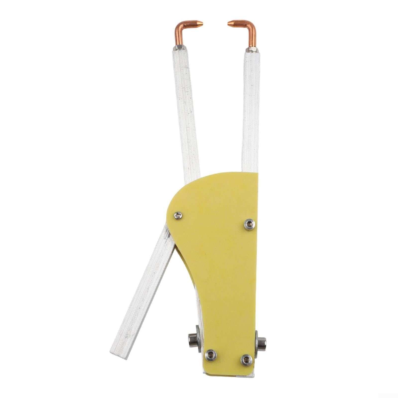 Pinza per saldatura a punti regolabile in acciaio inox per riparazioni in lamiera, con impugnatura ergonomica e resistenza alle alte temperature, gialla (B)