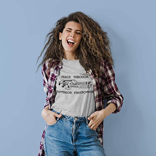 Aliens T-shirt - peace through superior firepower tshirt, 80s sci-fi movie shirt, cult classic tee3