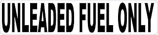 StickerTalk White Unleaded Fuel Only Magnet, 9 inches by 2 inches