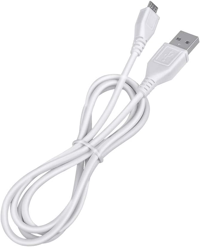 J-ZMQER 5ft White Micro USB Charging Cable Cord Lead Compatible with HTC EVO Shift 4G A7373 Wildfire ADR6225 Hero S ADR6285 Merge ADR6325 Rhyme ADR6330 Droid Incredible 2 ADR6350 Thunderbolt ADR6400