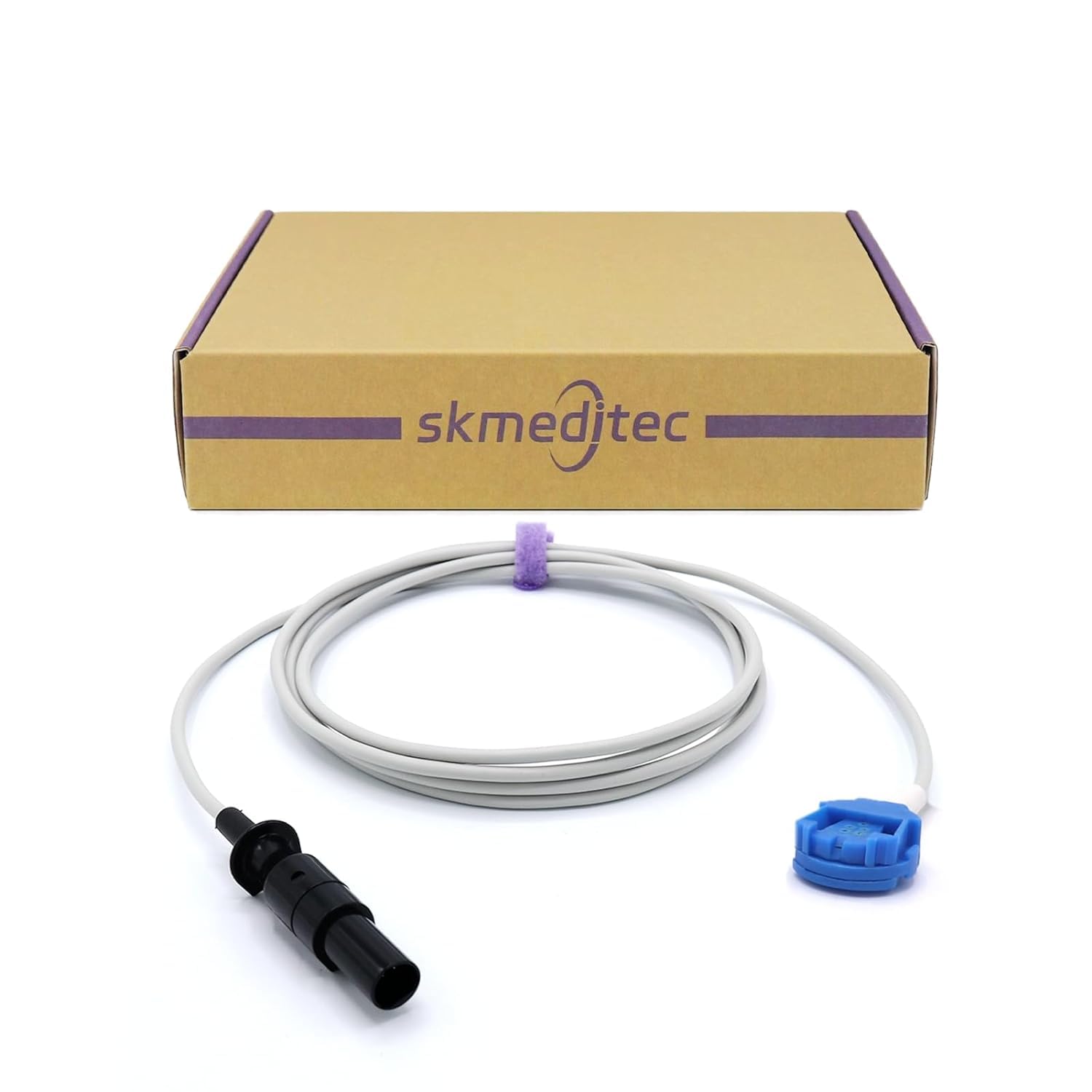 skmeditecSpO2 Adapter Cable Compatible with Datex Ohmeda for Ohmeda/TruSignal SpO2 Probe, 7.2FT Extension Cord with 7 Pins Connector and UN style connector, Replacement Cord for OXY-OL1, OXY-OL3