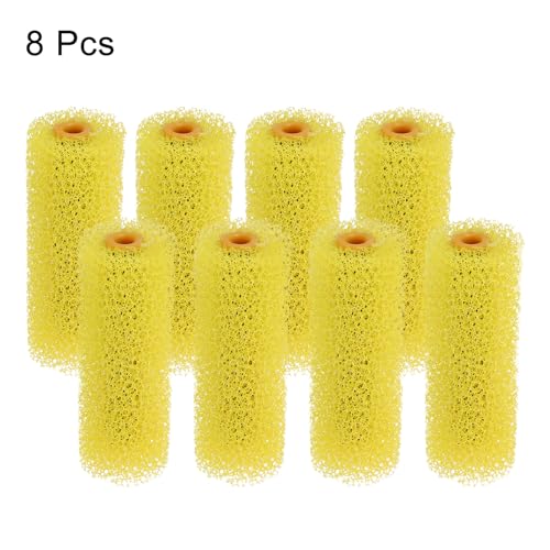 sourcing map Paint Roller Cover 4 Inch Medium Texture Sponge Brush for Household Wall Painting Treatment 8Pcs - Image 3