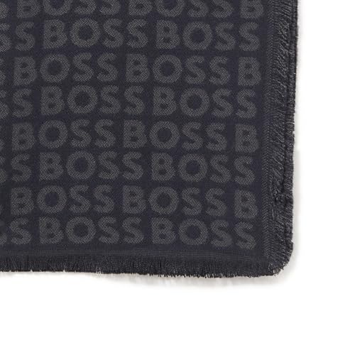 BOSS womens Brusched Viscose All Over Logo Scarf3