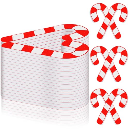 50 Pcs Candy Cane Christmas Mini Nail Files Party Favor Gift Bulk for Women