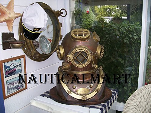 Morse US Navy Mark V Diving Divers Helmet Antique Full Size 18'' Diver's Collection