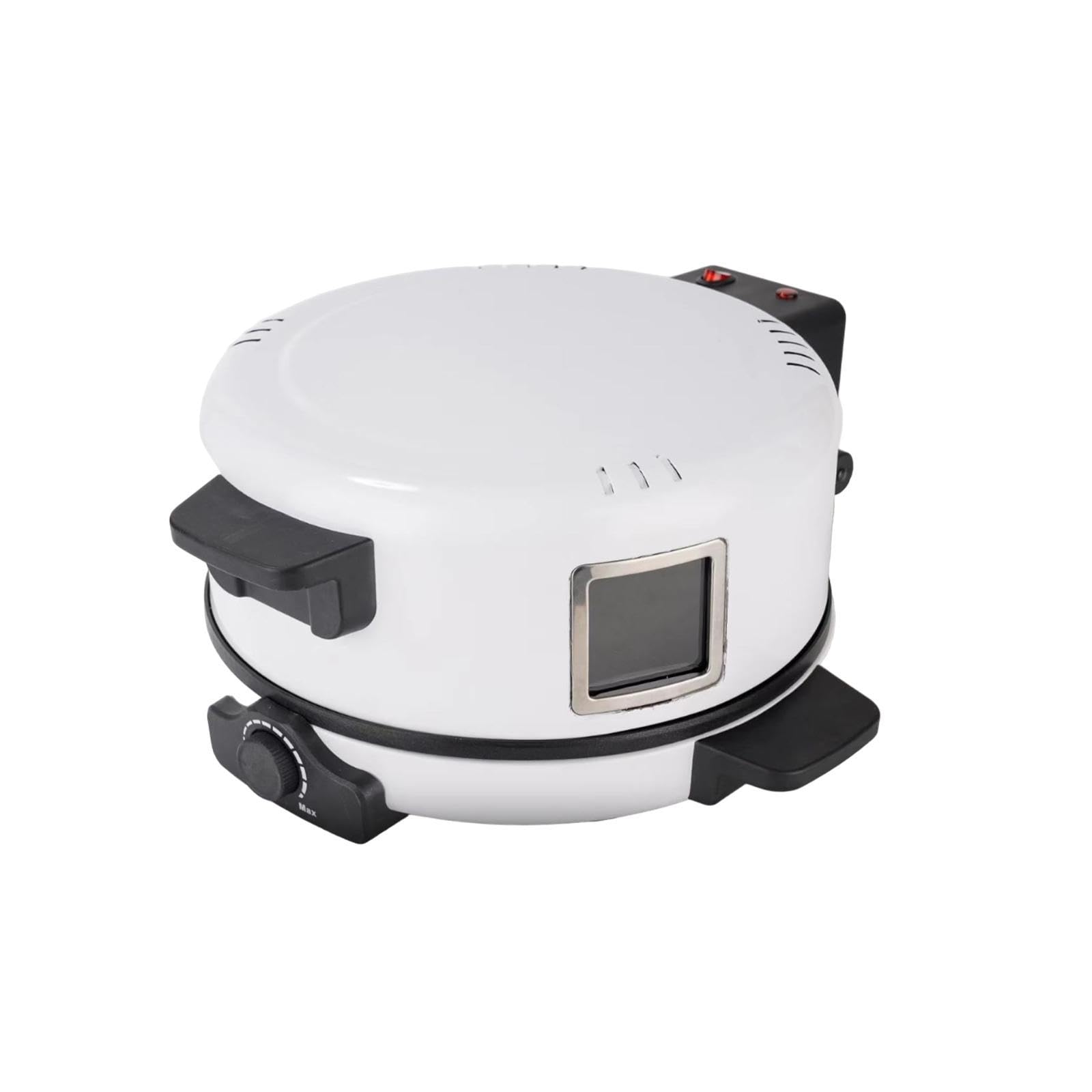 Forno elettrico per elettrico da banco 1800W Robusta macchina per pizza, per colazione Quesadillas Cena Barbecue a casa, Bianco