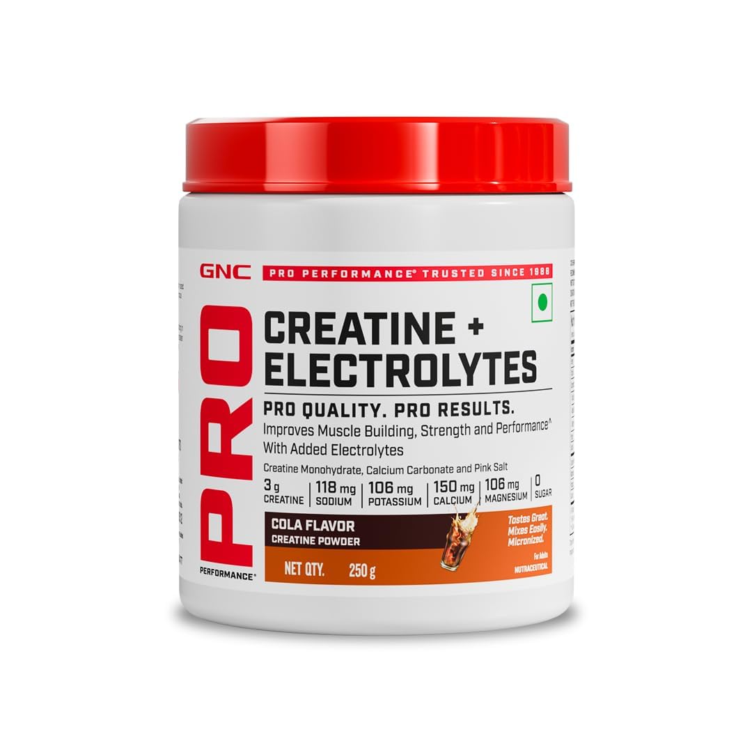 GNC Creatine+ Electrolytes | 3g Creatine Monohydrate + Sodium, Potassium, Calcium, Magnesium | Boosts Muscle Growth, Hydration, Energy & Recovery | Zero Sugar | 100% Veg | 250g | Lemon — Amazon image 18