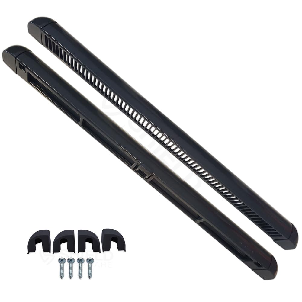 Window Trickle Vents - Reduces Condensation, Damp & Steam - Complete Replacement Kit for uPVC, Wood & Aluminium Anthracite Grey 300mm