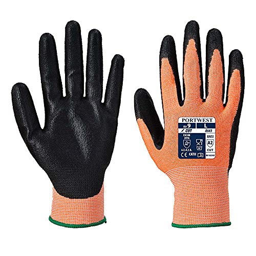 Portwest A643 Cut Resistant Amber Cut - Nitrile Foam Amber, XX-Large, XXL