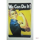  Diseño mas we can do it girl 20 x 30 cm tin sign enseignes Metallschild metál en publicidad Retro chapa