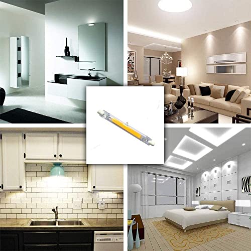 20W R7S LED Bulbs 118mm 3000 Lumens Dimmable,Cool Daylight White 6000K 200W Halogen Light Bulbs Equivalent J-Type CRI>90+ T3 Double Ended Flood Light 360°Beam Angle,4 Pack by Edearkar - Used condition - Image 7