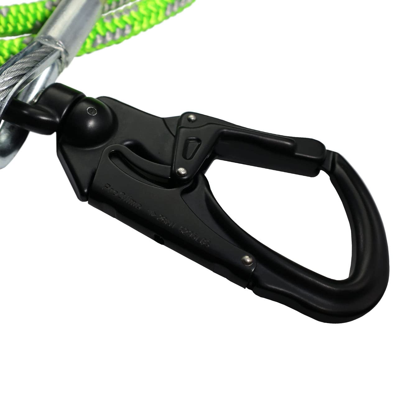 Kit De Línea Abatible De Núcleo De Acero Para Escalada De árboles, 1/2 Pulgadas X 8 Pies, Fabricado En Estados Unidos Con Mejor Ajustador De Agarre Y Giro De Acero, Cordón