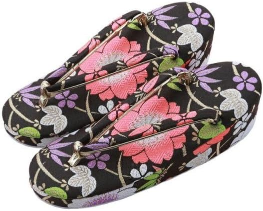七五三 金欄織 子供用 きもの 草履 濃茶地 桜柄 21.0cm sz-98-13.105wt