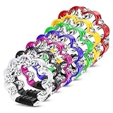 Flexzion Flower Tamburin – 20,3 cm (8 Zoll) Handschlaginstrument mit Metallschellen und ergonomischem Griff – kleine Tamburine für Erwachsene, Kirche, Partys und Musikveranstaltungen (7 Farben)