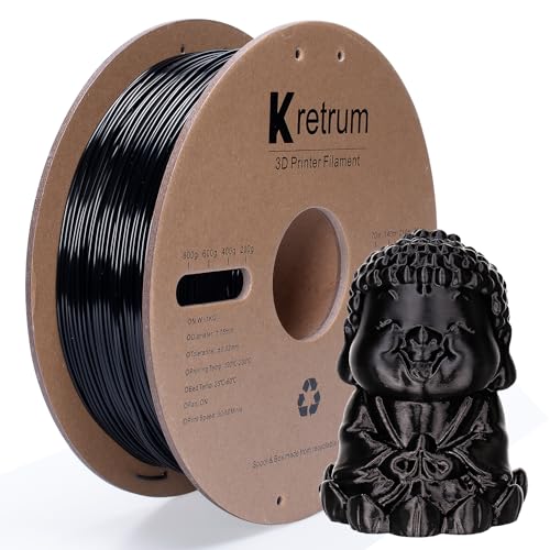 Filament PLA pour imprimante 3D Kretrum noir sans blocage avec précision 0.02mm