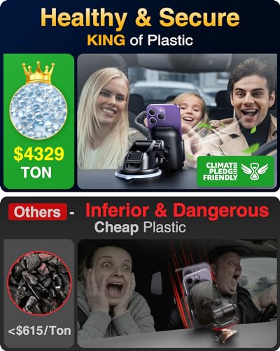 VANMASS Car Phone Holder 2023【Strongest Military-Grade Suction】 Patent & & All Safety Certs Mobile Automobile Cradles Mount Van Windscreen Dashboard Vent Stand for iPhone 15 Pro Max 14 13 12 Samsung - Image 5