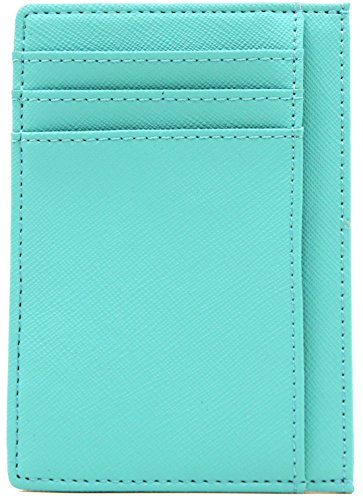 Slim RFID Blocking Credit Card Holder Minimalist Leather Front Pocket Small Wallet for Women Men2