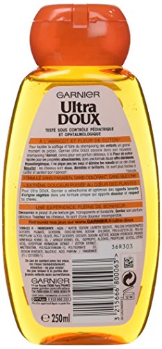 Garnier Ultra Soft 2-in-1 Shampoo for Children Apricot/Cotton Flower 250 ml - Pack of 3 - Image 3